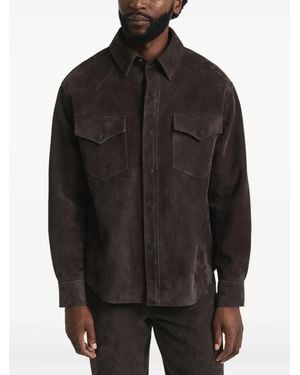 Mulberry Rodeo Suede Double-Pocket Shirt - Black