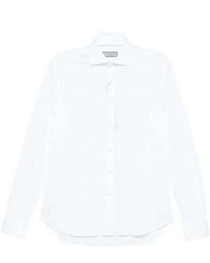 Canali Spread-Collar Shirt - White