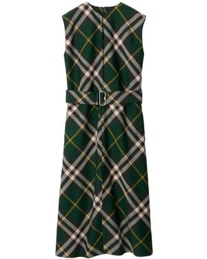 Burberry Novacheck Midikleid - Grün
