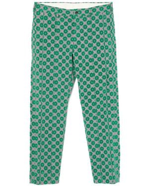 Comme des Garçons Floral-Print Trousers - Green