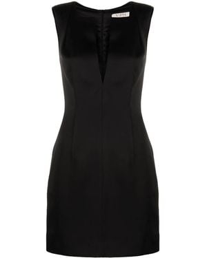 V:PM ATELIER Delora V-Neck Minidress - Black