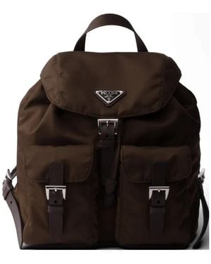 Prada Rucksack Aus Re-Nylon - Schwarz