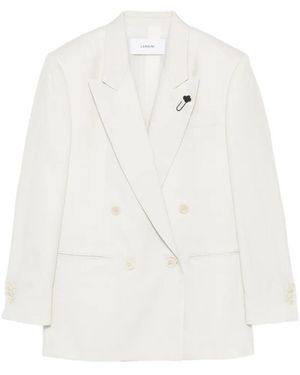 Lardini Double-Breasted Jacket - White