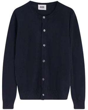 Alpha Industries Buttoned Cardigan - Blue