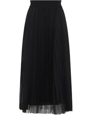 Fabiana Filippi Falda midi de tul plisada - Negro