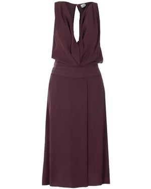 Elisabetta Franchi Cutout Midi Dress - Purple