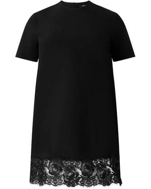 Roberto Cavalli Lace-Hem Mini Dress - Black