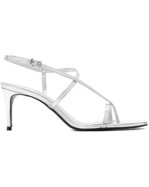 SCHUTZ SHOES Azure Crossover-Strap Heeled Sandals - White