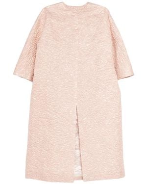 Dice Kayek Sculptural Mrtallic Coat - Pink