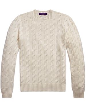 Ralph Lauren Pull En Maille Torsadée - White