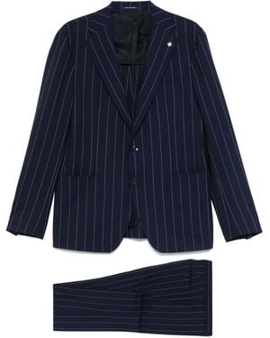 Tagliatore Completo Due Pezzi A Righe - Blu