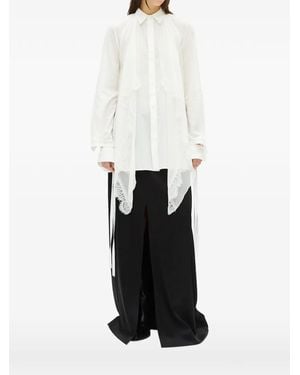 Ann Demeulemeester Chemise Sini Bordée De Dentelle - White