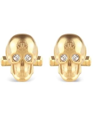 Philipp Plein Skull Cufflinks - Natural