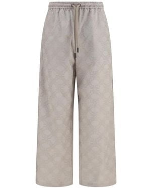 Off-White c/o Virgil Abloh Arrows Monogram Wide-Leg Pants - Gray