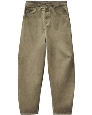 Alexander Wang Halbhohe Straight-Leg-Jeans - Grün