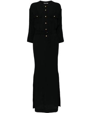 Tom Ford All-Over Graphic Print Dress - Black