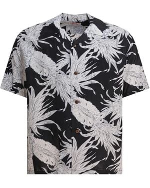 Sun Surf Floral-Print Shirt - Grey