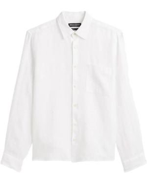 Marc O' Polo Button-Up Linen Shirt - White