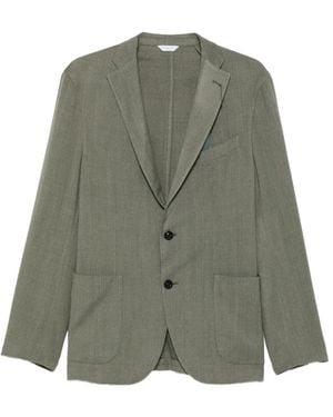 Boglioli Single-Breasted Notch-Lapel Jacket - Green
