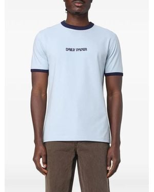 Daily Paper Logo-Print Ringer T-Shirt - White