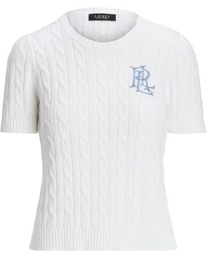 Ralph Lauren Camiseta De Punto De Ochos - Blanco