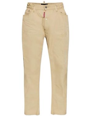 DSquared² Distressed Trousers - Natural