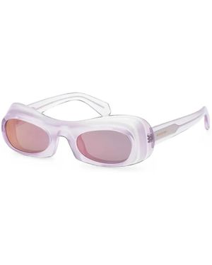 Ferragamo Eyewear Rectangle-Frame Sunglasses - Pink