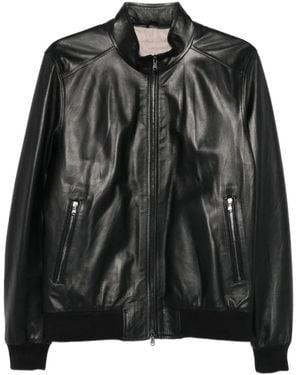 Barba Napoli Dakota Leather Jacket - Black