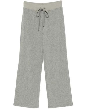 Bobi Comfort Waist Cropped Track Trousers - Grey
