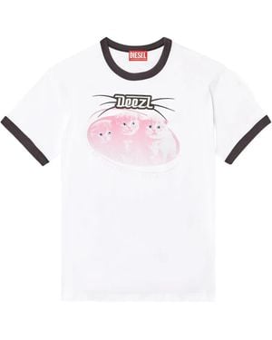 DIESEL T-Norm-Cuff T-Shirt - White