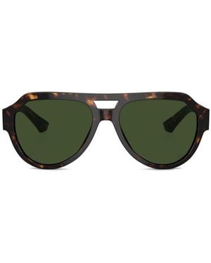 Dolce & Gabbana Logo-Engraved Sunglasses - Green