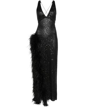 Atu Body Couture Abito Lungo Con Paillettes - Nero