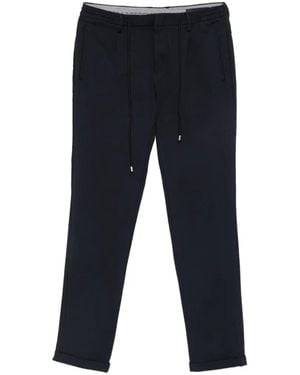 KARL LAGERFELD Drawstring-Waist Chino Trousers - Blue