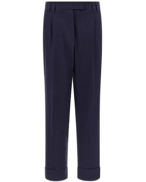 Alberto Biani Albertino Cotton Tailored Trousers - Blue