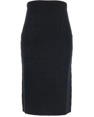 Semicouture Zip-Fastening Midi Skirt - Black