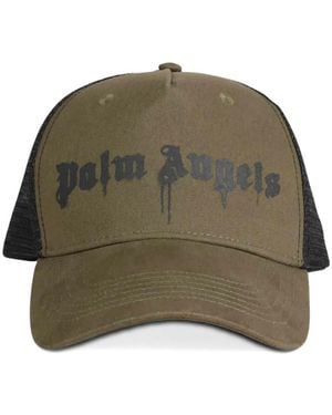 Palm Angels Baseballkappe mit Logo-Print - Grün