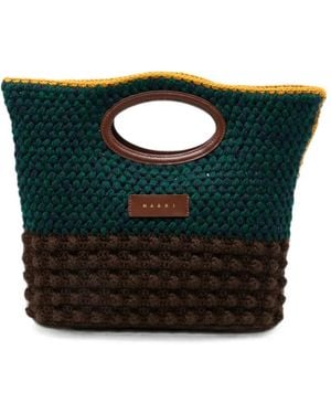 Marni Crochet-Knit Tote Bag - Black