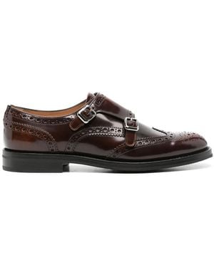 サンダル・ミュール CHURCH'S Black Leather Nadine Mock Strap Shoes Church's Leather Nadine Mock Strap Shoes in Black | Lyst