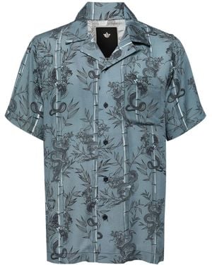 Maharishi Dragon Bamboo Shirt - Blue