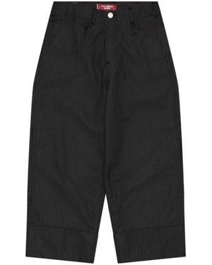Junya Watanabe Pinstripe Trousers - Black
