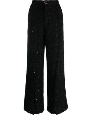 Gcds Tweed Tailored Pants - Black
