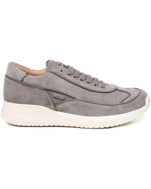 Cesare Paciotti Logo Suede Sneakers - グレー
