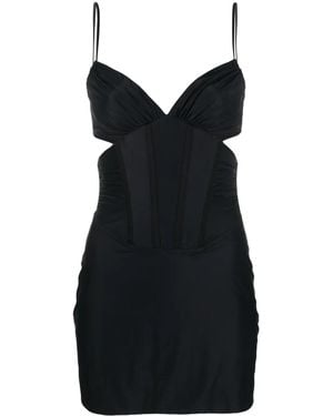 MISBHV Cut-Out Spaghetti-Strap Minidress - Black