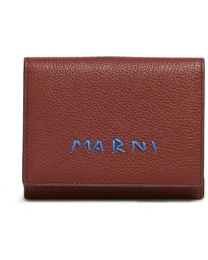 Marni Portefeuille En Cuir - Rouge
