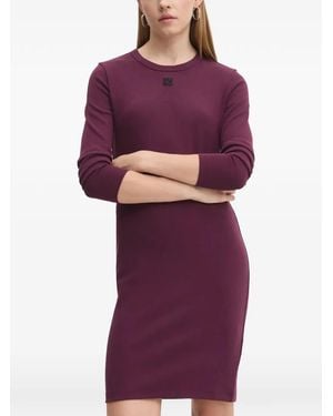 HUGO Nemalia Long-Sleeve Embellished Mini Dress - Purple
