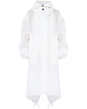 Ferragamo Lightweight Silk Parka - White