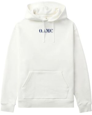 OAMC Logo-Print Hoodie - White