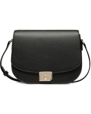 Bally Sac En Cuir À Rabat Embossé - Noir