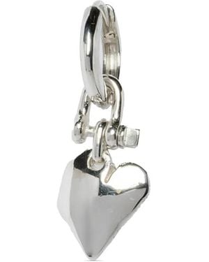 Parts Of 4 Jazz's Solid Heart Sterling- Earring - White