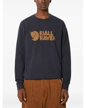 Fjallraven Logo Crew Neck Knitwear - Blue